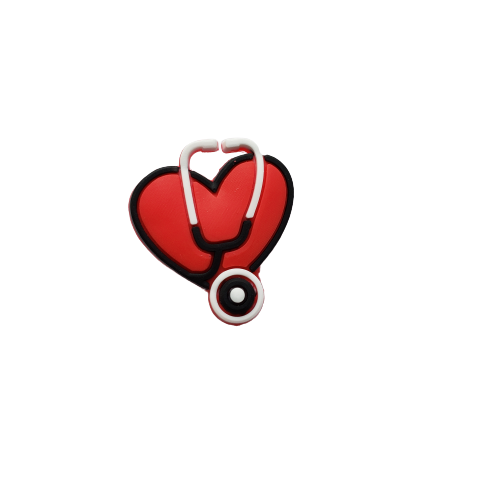 Heart w/ Stethoscope Charm