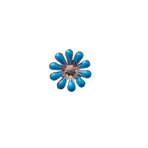 Metal Flower - Blue Charm