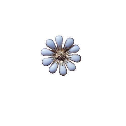 Metal Flower - White Charm