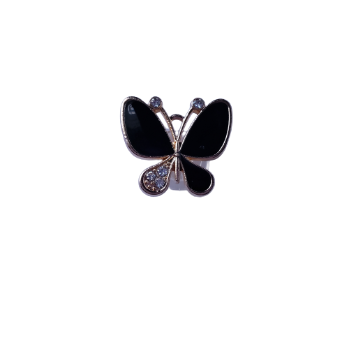 Black Butterfly w/ Diamond Wing Charm