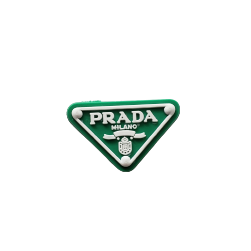 Green Prada Logo Charm